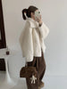 Faux Lambs Women Jacket Y2K Autumn Plush Thick Zipper Warm Coats Streetwear Long Sleeve All Match Hairy Outerwear