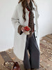 Oversize Casual England-style Turn-down Collar Design Coats for Women Autumn Mid-length Trench Coats