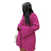 Long Sleeve Women V-neck Pleated Dress Casual Streetwear Plus Size Mini Dresses Autumn Slim Party Casual