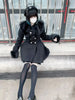 Japanese Autumn Winter Elegant Kawaii Coat Women Faux Fur Collar Long Sleeve Tops Casual Lolita Bow Button Warm Sweet Jacket
