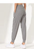 Woman Yoga Pants Loose Slim Quick-Dry Yoga Pants Pleated Hem Bound Running Fitness Capris Pockets Jogging Pants Sports Pants