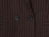 Fall/Winter Women's Street oversized pinstripe shoulder-padded loose suit jacket for women