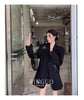 Autumn Black Blazers Women's Casual Elegant Long Sleeve Temperament Casual Loose Suit Woman Ladies Outwear