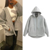 Hoodie Woman Outerwears Long Sleeve Demi-Season Women Jacket Coat Casual Sweatshirt With Zipper Grey Black Jacket Coats