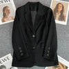 Elegant Office Lady Blazers for Women Long Sleeve Single Button Blazer Coats Female Top Suit Jackets Outerwears