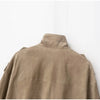 Casual Suede Jackets Women Loose High Neck Long Sleeves Pocket Zipper Coats Female Autumn Winter Chic Solid Outwear