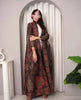 Pleated Print Foldable Collar Women's Long Sleeve Trench Coat Winter Original Design Cardigan Coat