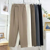 Fall Spring Black Suit Haren Pants Women Elastic High Waist Casual Trousers Woman Korean Style Solid Office Pant