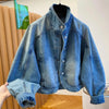 Women's Denim Jacket Spring Autumn High-grade Stand-up Collar Ladies Cowboy Coat Be All-match Loose Female Casual Top