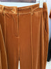 High Street F/W Designer Suit Set Women's Single Button Velvet Blazer Flare Pants Set 2pcs