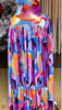 Women's Tie Dye Printed Mesh See Though A-line Maxi Dress Street Education Party Cocktail Night Out Long Dresses