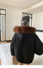 Warm Down jacket Ladies Pai Overcome Winter Cotton Padded Coat Women Parkas Horn Hooded Outcoat Big fur collar Overcoat