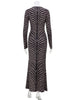 Deep V Neck Stripe Prints Skinny Autum Women Dresses Long Sleeve Hip Wrap Outfits Female Bodycon Party Chic