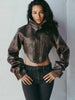High Street PU Jacket Woman Zip Button Turtleneck Full Sleeve Navel Exposed Girls Motorcycle Style Classic Clothing