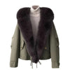 Winter High end Big Fur collar Workwear Down Cotton Jacket Women's Short Thicken Cotton Female Parkas Coats