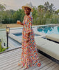Long Dress Women Dresses A Line Vestidos Y2k Streetwear V Neck Full Sleeve Print Dot Elegant Party Night Work High Waist