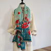 Print Wraps Pashmina Travel Poncho Warm Cashmere Scarf Women Thick Blanket Winter Bufanda Shawl Female Stoles