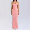 Elegant 2 Pieces Dress Set with Scarf Women Matching Sets Sexy Cropped Top and Long Dress Set Casual Dress