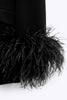 Women's Sparkle Diamond Blazers Coat Female Streetwear Long Sleeve Casual Spliced Feather Chic Suit Coats
