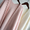 Imitation Mink Velvet Cardigan Sweater Jacket Women Autumn Winter Korean Loose Elegant Knitted Coat Female Tops