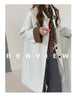 Oversize Casual England-style Turn-down Collar Design Coats for Women Autumn Mid-length Trench Coats