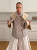 Plaid Scarf Two-sided Jacket Vintage Lapel Double Row Buckle With Pockets Loose Casual Women's Outwear Chic Street Daily Outfit