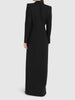Women Black Single Button X-Long Elegant Blazer Lapel Long Sleeve Jacket Tide Autumn 31A0819