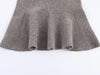 Ladies Elegant Knit Gray Dress Suits Button Loose Cardigans+Ruffles Mini Skirts Sets Winter Women 2 Piece Sets