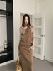Wasteland Designer Long Dresses Women Winter Autumn Long Sleeve Maxi Dress Grey Khaki Knitted Dress Fall Clothes