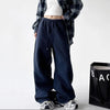 Polar Fleece Wide Leg Trousers for Women Oversize Style Loose Winter Thick Warm Sweatpants Y2K Vintage Thermal Pants
