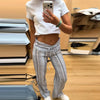 Colorful Striped Jeans Women's Long Pants Female High Street Low-waisted Pockets Denim Trousers Women's Holiday Outwear