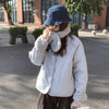 with Scarf Parkas Women Lamb Wool Patchwork Puffer Jacket Korean Fleece Down Coats Winter Cotton Padded Outerwears