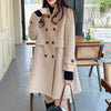 Women Woolen Coat Autumn Winter Korean Loose Double-Sided Cashmere Wool Coat Female Overcoat Outerwear