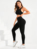 2-Piece Suit, Women's Yoga Suit, Beautiful Back High Waist Trousers Combination, Seamless Elastic Ideal Gym Clothing