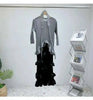 French Irregular Women's Pleated Dress O-neck Tie Three Quarter Sleeve Temperament Cake Dresses Spring 2DE172