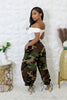 Women Streetwear Drawstring Pants Autumn Winter Camouflage Print Loose Safari Cargo Harem Hip Hop Trousers