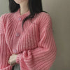 Fall Winter Short Knitted Cardigan Women Thicken Warm Single-Breasted Sweater Female Solid O-Neck Long Sleeve Knitwear Coat