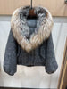 Thickened Warm Wool Jacket Goose Down Coat Casual Style Women Outerwear Oversized Fox Fur Collar Down Jacket Female