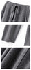Cashmere Sweatpants Women Autumn Winter High Waisted Drawstring Pants Casual Knitted Harem Pants