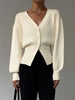 Autumn Sweater Cardigan Coat Women Korean Casual Elegant Long Sleeve Knitted Tops Knitwear Outwear Pull Femme