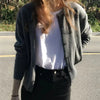 Long Sleeve Knitted Cardigan Women Sweater Elegant Winter Casual Simple Knitted Jackets O Neck Loose Round Neck Tops