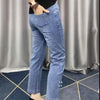 2025New Spring Autumn High Elasticity Women Jean Korean Loose Straight Ankle-Length Cowboy Pants Female Extends Denim Pants Lady