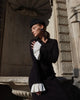 Winter Knitted Long Dress Women Elegant Casual Long Sleeved Maxi Party Dresses Autumn Chic Female Buttons Black Dresses