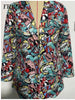 Elegant and Youth Blazer Spring Vintage Irregular Print Casual Woman Clothing High Street Lapel Blazer Woman Outerwears