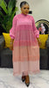 Tassel Patchwok Color Block Dress for Women Pleated Puff Sleeve Mid-calf Dresses Female Autumn
