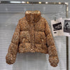 Winter Heavy Industry Colorful Sequin Stand Collar Warm Jacket For Women Cotton-padded Coat 11A07258