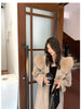 French Lazy Autumn Winter Hooded Double Faced Cashmere Coat Mid Length Real Fox Fur Collar Wool Warm Coat Women