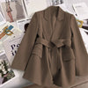 Spring Design with Belt Women's Blazers Korean Streetwear Long Sleeve Blazer Jacket Notched Collar Suit Coat
