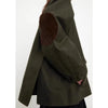 Splicing Corduroy Workwear Jacket, Military Green Hunting Outfit, Retro Cotton Jacket, Women's Spring