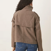 Elegant Women's Short Woolen Coats Stand Collar Double Breasted Long Sleeve Female Jacket Autumn Winter Lady Warm Outwear